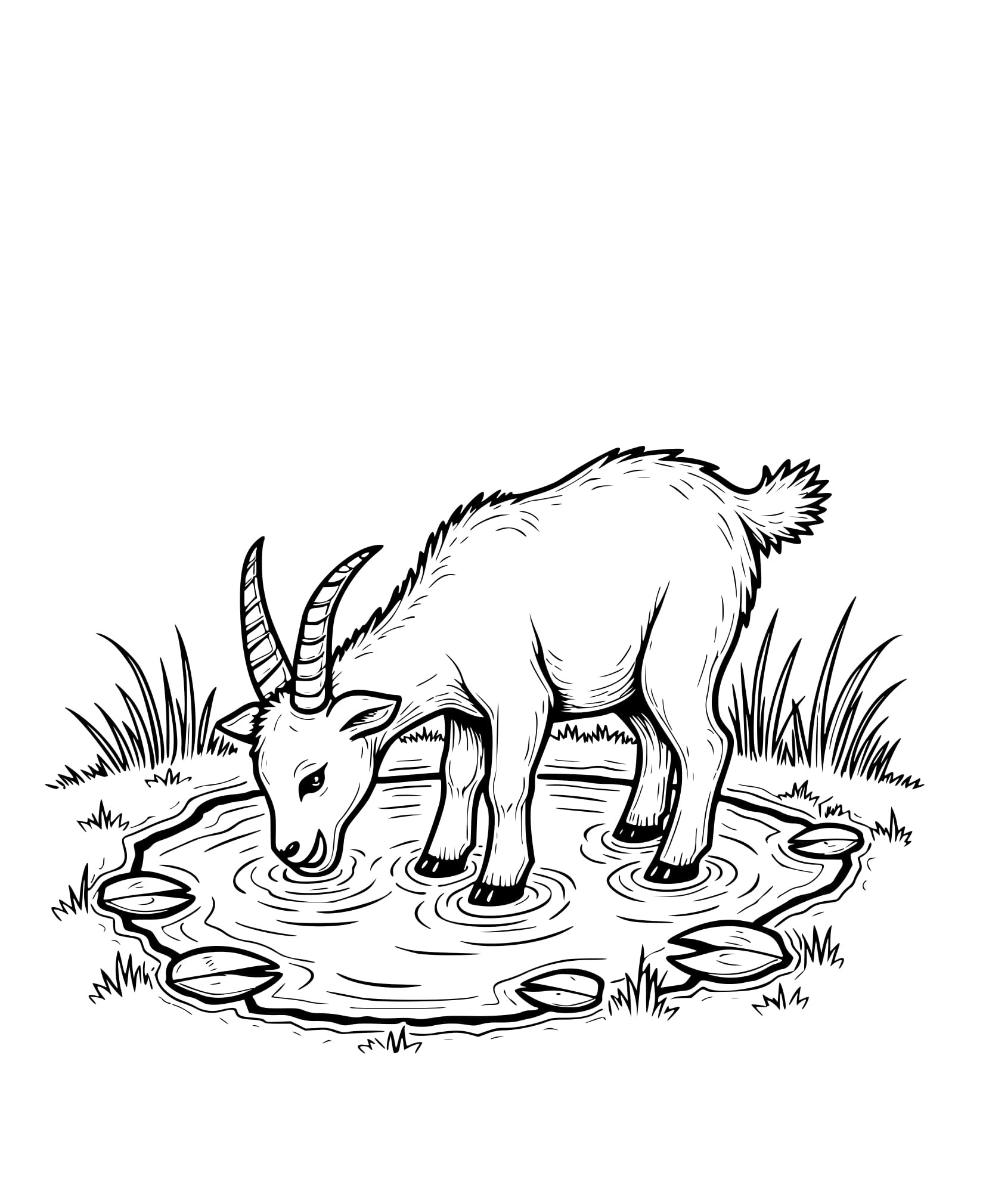 Desenho Cabra de Bebê Colorir para Crianças