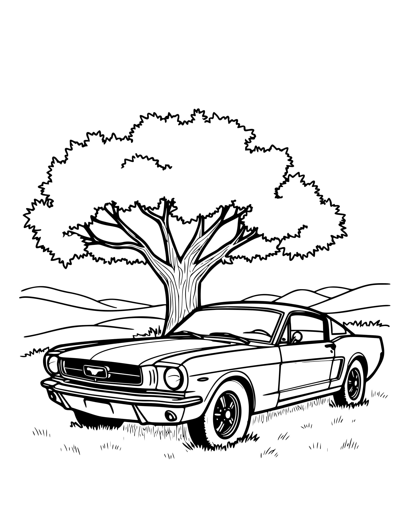 Desenho Ford Mustang para Colorir