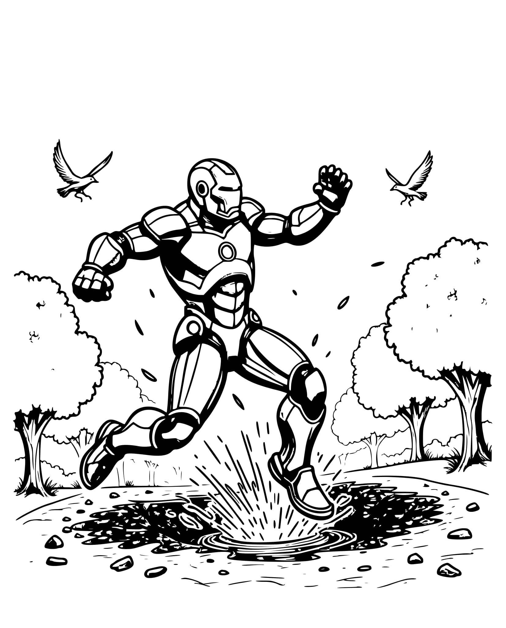 Desenho Herói do Homem de Ferro para Colorir