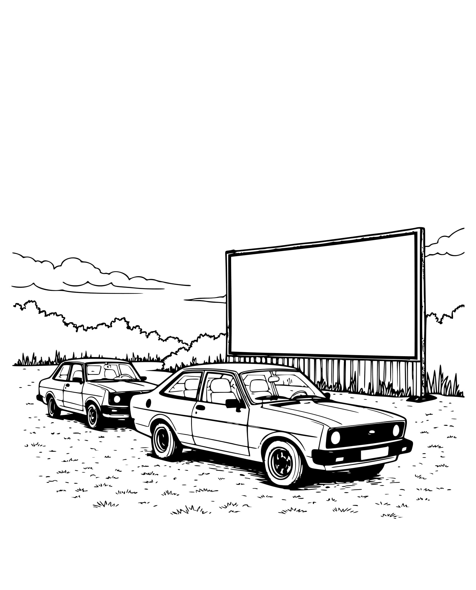 Desenho Ford Escort 1985 para Colorir